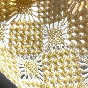 Vintage Handmade Crochet Boho Throw